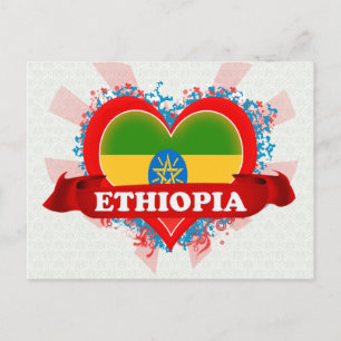 Vintage I Love Ethiopia Postcard