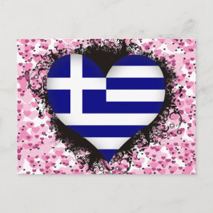 Vintage I Love Greece Postcard
