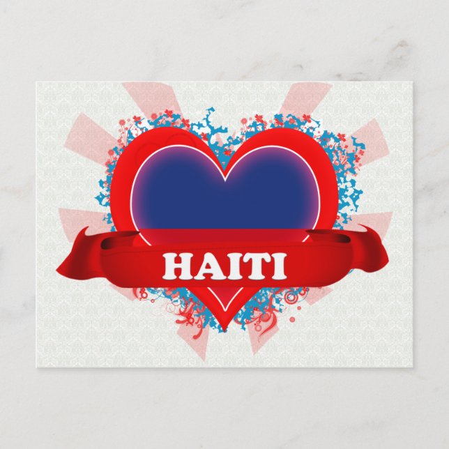 Vintage I Love Haiti Postcard (Front)