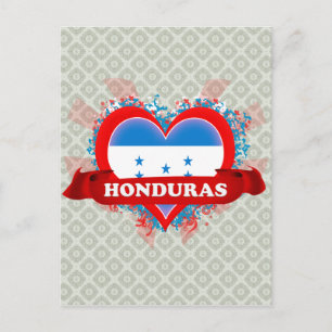 Vintage I Love Honduras Postcard