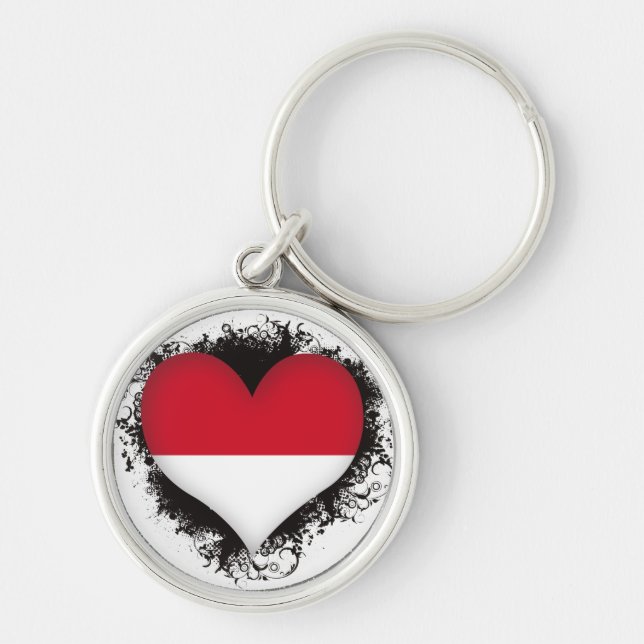 Vintage I Love Indonesia Key Ring (Front)