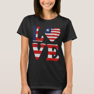 Vintage I Love Liberia Flag Heart Liberian Roots P T-Shirt