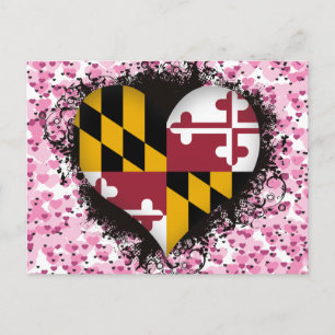 Vintage I Love Maryland Postcard