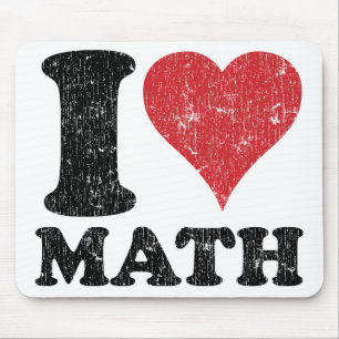Vintage I Love Math Mousepad