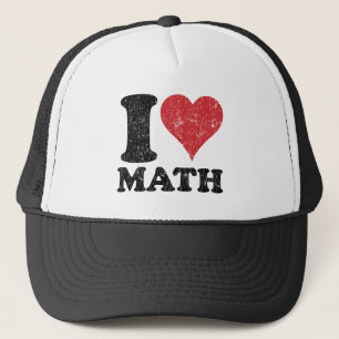 Vintage I Love Math Trucker Hat