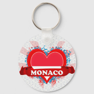 Vintage I Love Monaco Key Ring