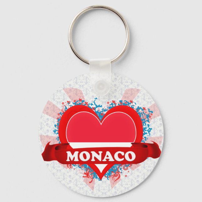 Vintage I Love Monaco Key Ring (Front)
