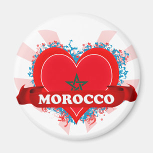 Vintage I Love Morocco Magnet
