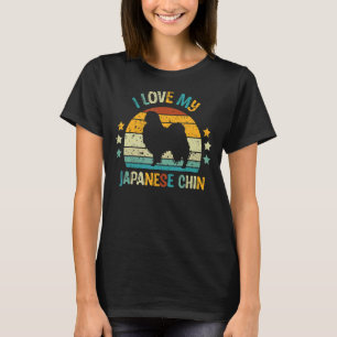 Vintage I Love My Japanese Chin Dog T-Shirt