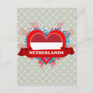 Vintage I Love Netherlands Postcard