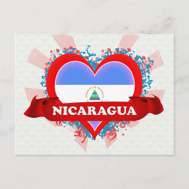 Vintage I Love Nicaragua Postcard (Front)
