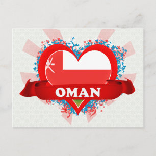 Vintage I Love Oman Postcard
