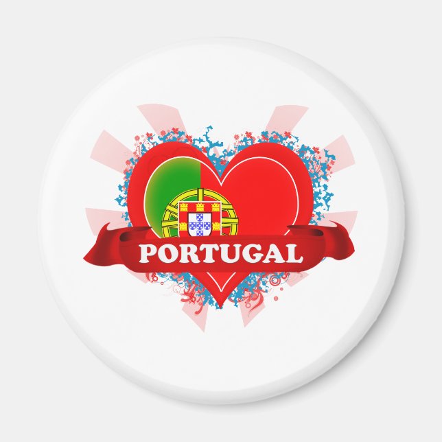 Vintage I Love Portugal Magnet (Front)