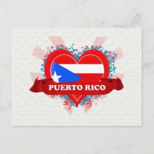 Vintage I Love Puerto Rico Postcard