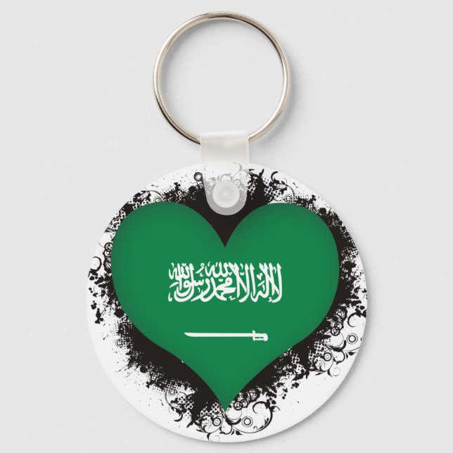 Vintage I Love Saudi Arabia Key Ring (Front)