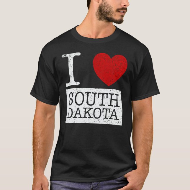 Vintage I Love South Dakota T-Shirt (Front)
