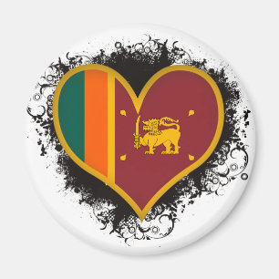 Vintage I Love Sri Lanka Magnet