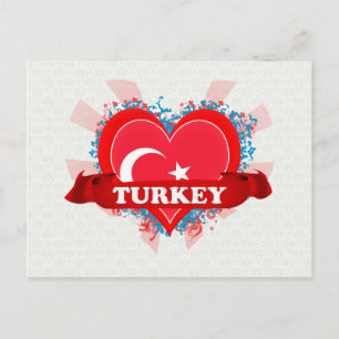 Vintage I Love Turkey Postcard