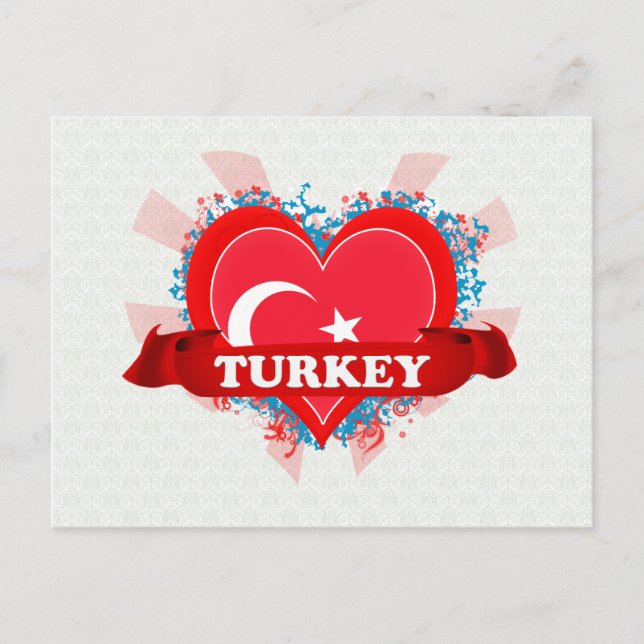Vintage I Love Turkey Postcard (Front)