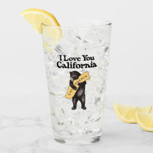 Vintage "I Love You, California" Bear Glass