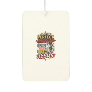Vintage I Need Jesus Christian T-Shirt Design_1 Car Air Freshener