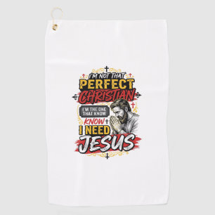 Vintage I Need Jesus Christian T-Shirt Design_1 Golf Towel