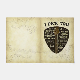 Vintage I Pick You Doormat, Guitarist Present Doormat