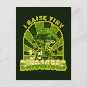 Vintage I Raise Tiny Dinosaurs Vintage Postcard
