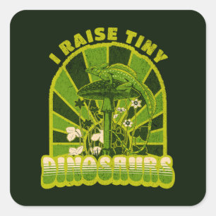 Vintage I Raise Tiny Dinosaurs Vintage  Square Sticker