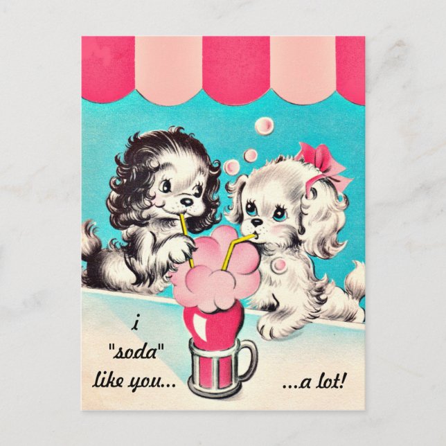 Vintage I "Soda" Like You Postcard (Front)