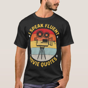 Vintage I Speak Fluent Movie Quotes Movie Lover Bi T-Shirt