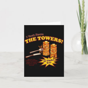 Vintage I Took Down The Towers Pancake Funny For M Card