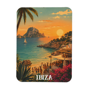 Vintage Ibiza Spain Party Summer Vacation Magnet