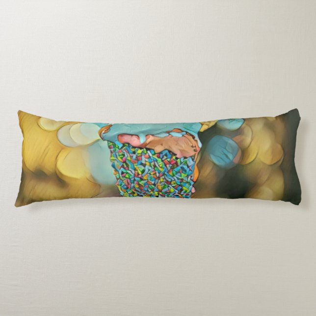 Vintage ice cream artwork body cushion (Front)