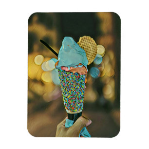 Vintage ice cream artwork magnet