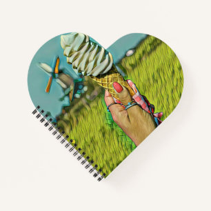 Vintage ice cream artwork notebook