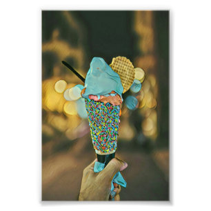 Vintage ice cream artwork photo print