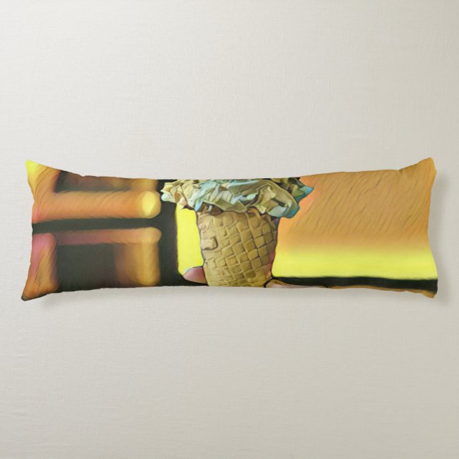 Vintage ice cream cone body cushion (Front)