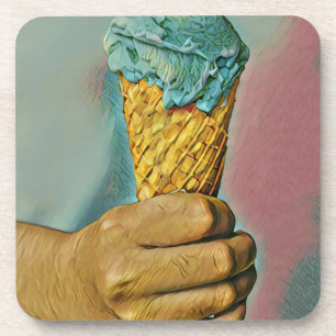 Vintage ice cream cone coaster