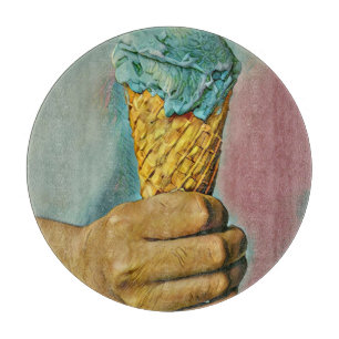 Vintage ice cream cone cutting board