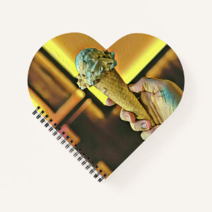 Vintage ice cream cone notebook