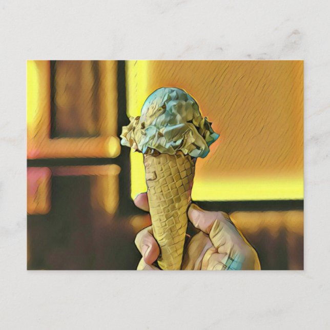 Vintage ice cream cone postcard (Front)