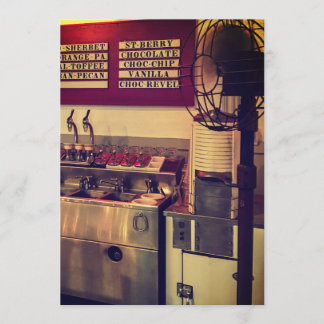 Vintage Ice Cream Shop Invitation