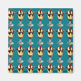 Vintage Ice Cream Sundae Magnet