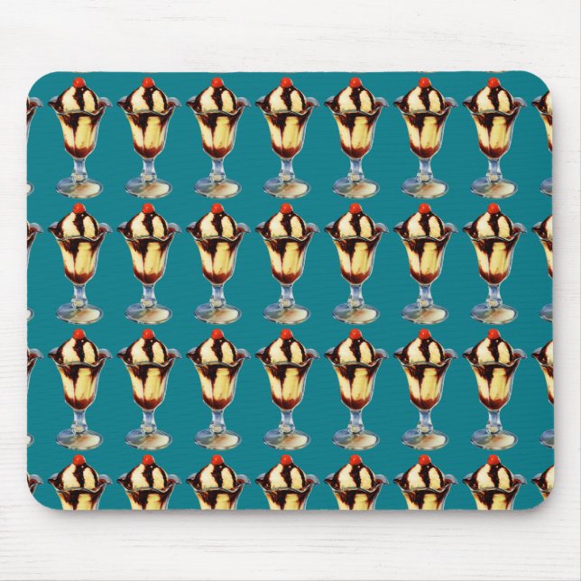 Vintage Ice Cream Sundae Mouse Mat (Front)
