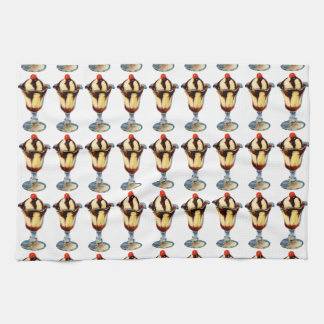 Vintage Ice Cream Sundae Tea Towel