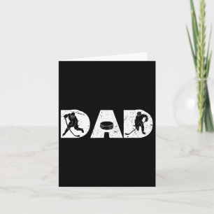 Vintage Ice Hockey Dad Fathers Day Family Matching Card