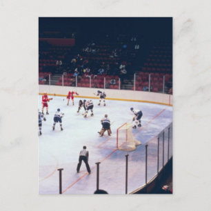 Vintage Ice Hockey Match Postcard