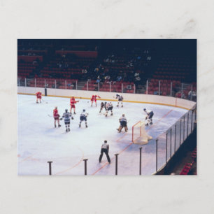 Vintage Ice Hockey Match Postcard