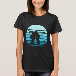 Vintage Ice Hockey Player Blue Hockey Team Retro H T-Shirt